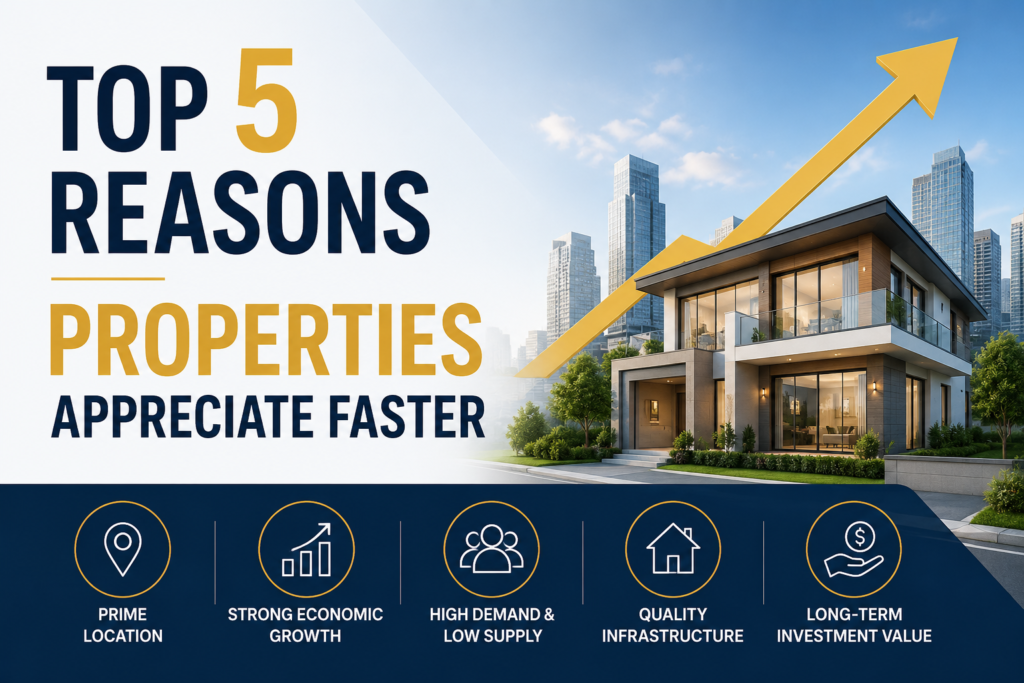 Top 5 Reasons Properties Appreciate Faster